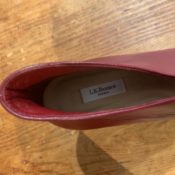 L. K. Bennett Burgandy Ankle Boots - Picture 5 of 5
